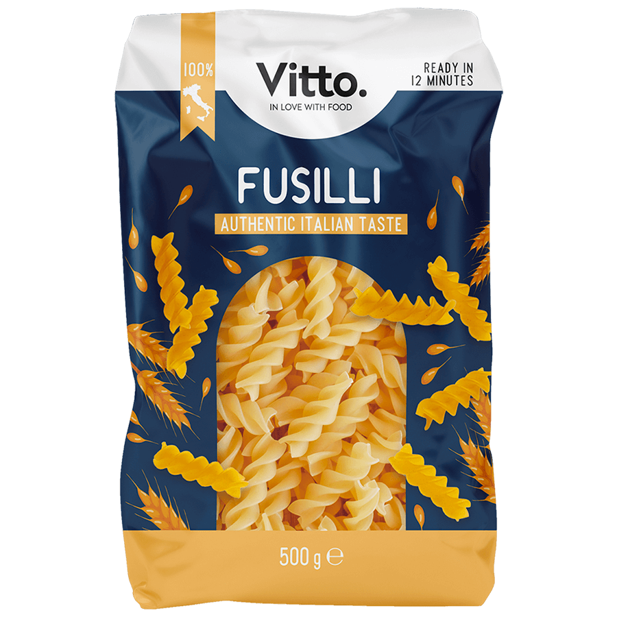 Fusilli pasta – spiral durum wheat shape
