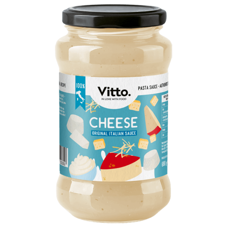 Cheeses original italian sauce – Vitto jar front view 380g