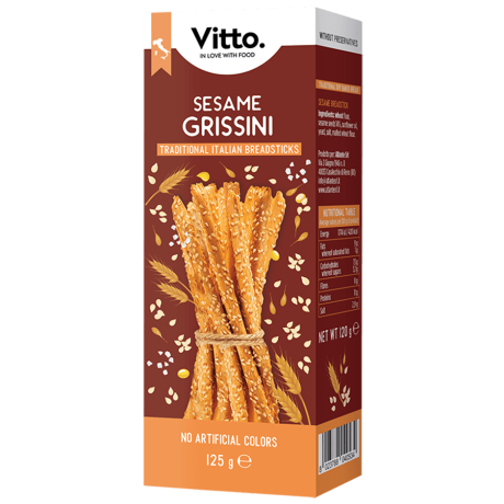Sesame grissini – Italian sesame-coated breadsticks