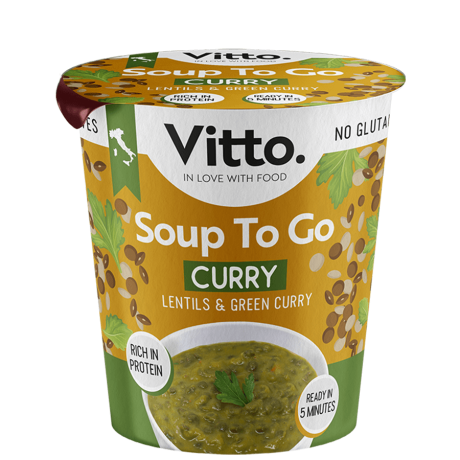 Instant lentil soup – green curry hot pot