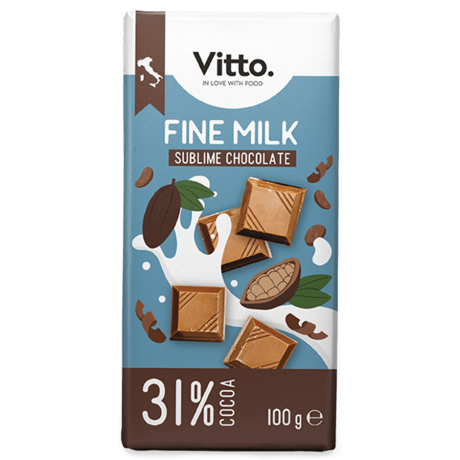 Fine Milk sublime Chocolate 31% cocoa - pack 100g