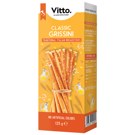 Classic grissini – Italian golden baked breadsticks