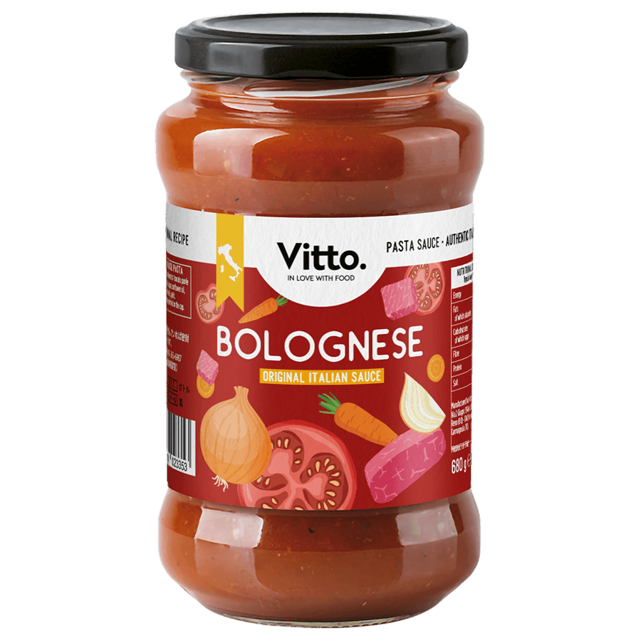 Bolognese original italian sauce – Vitto jar front view 380g