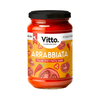 Arrabbiata spicy tomato sauce – Vitto jar front view