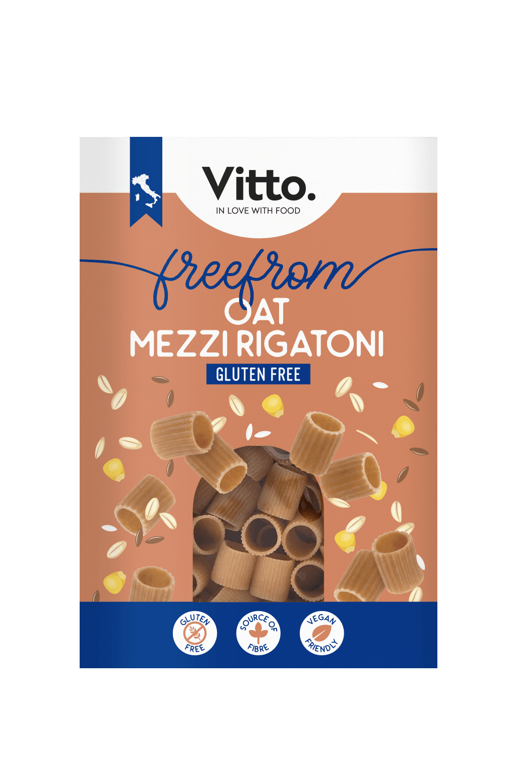 Vitto Italian Pasta Mezzi Rigatoni Gluten Free Oat FreeFrom